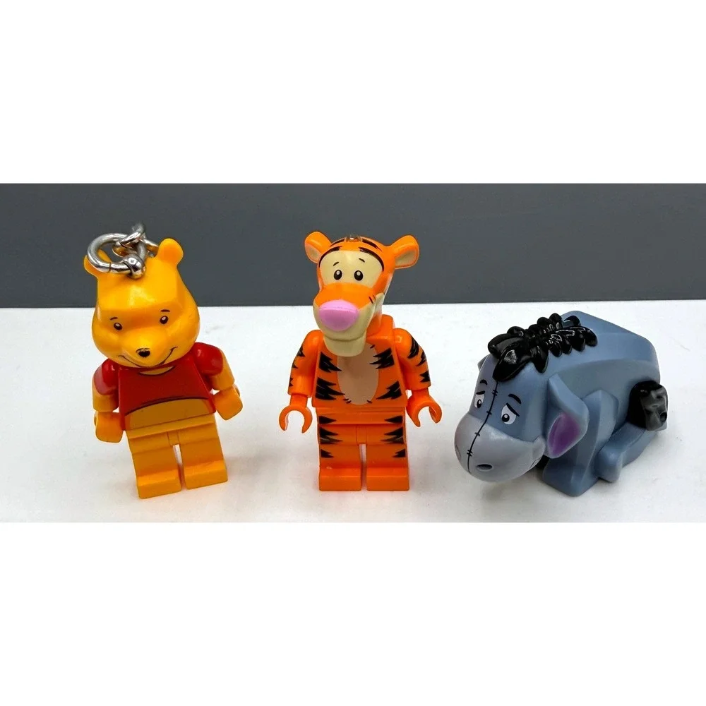 LEGO Winnie the Pooh Tigger Eeyore Minifigures Lot Disney Keychain Figures *Read